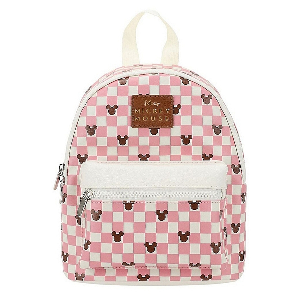 NWT! Disney Mickey Mouse Pink Checkered Mini Backpack